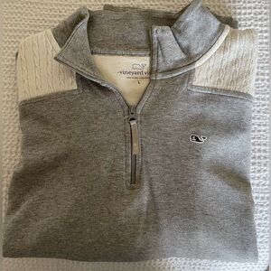 vineyard vines women’s size large gray quarter zip